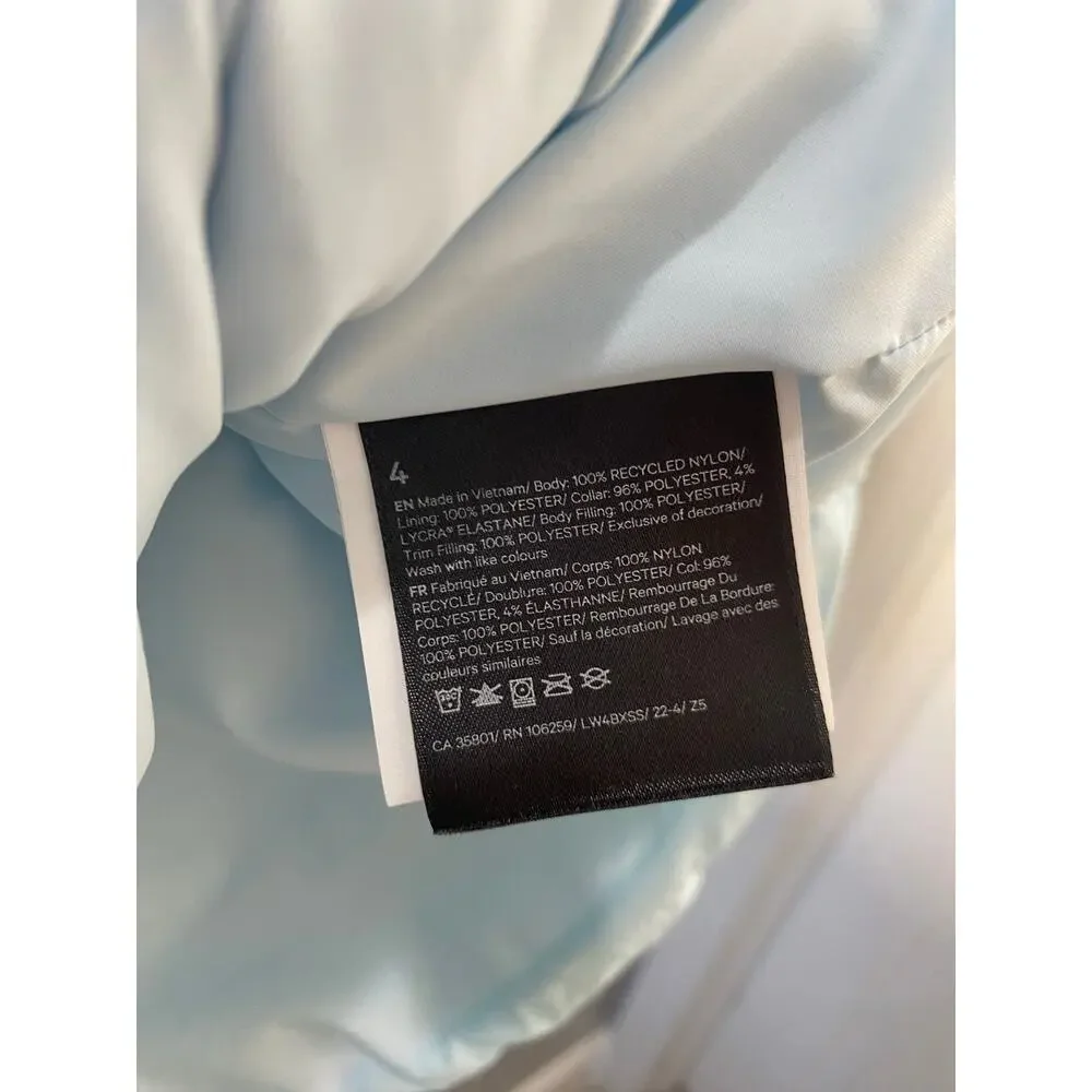 Lululemon Quilted Light insulation Jacket Powder Blue Sz 4
